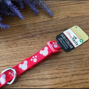 Dog Collar Red with Mickey